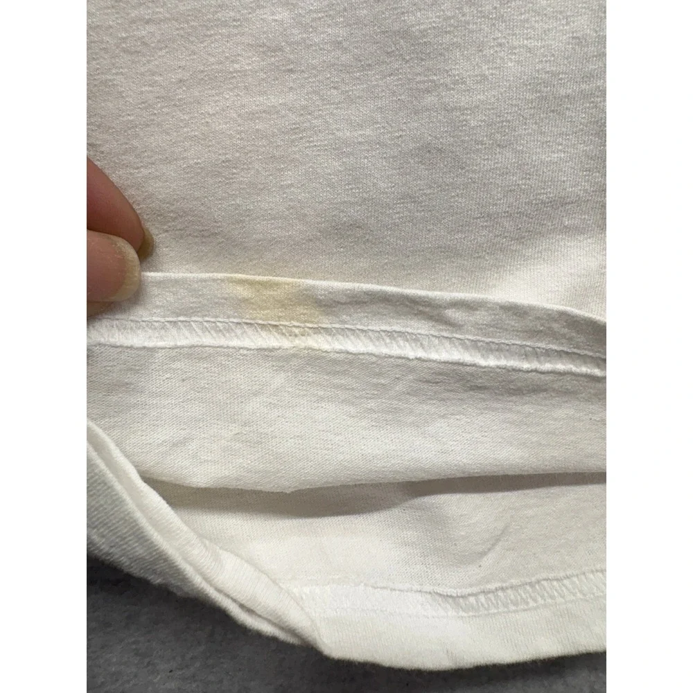 Polaroid T Shirt Mens XL White Fruit of the Loom HD Cotton Rainbow Logo Graphic